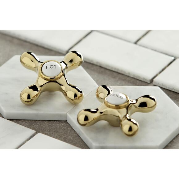 Kingston Brass KS1202AX Heritage Kitchen Faucet, 10 x 7.75 x 6.94,Polished Brass - Picture 2 of 4